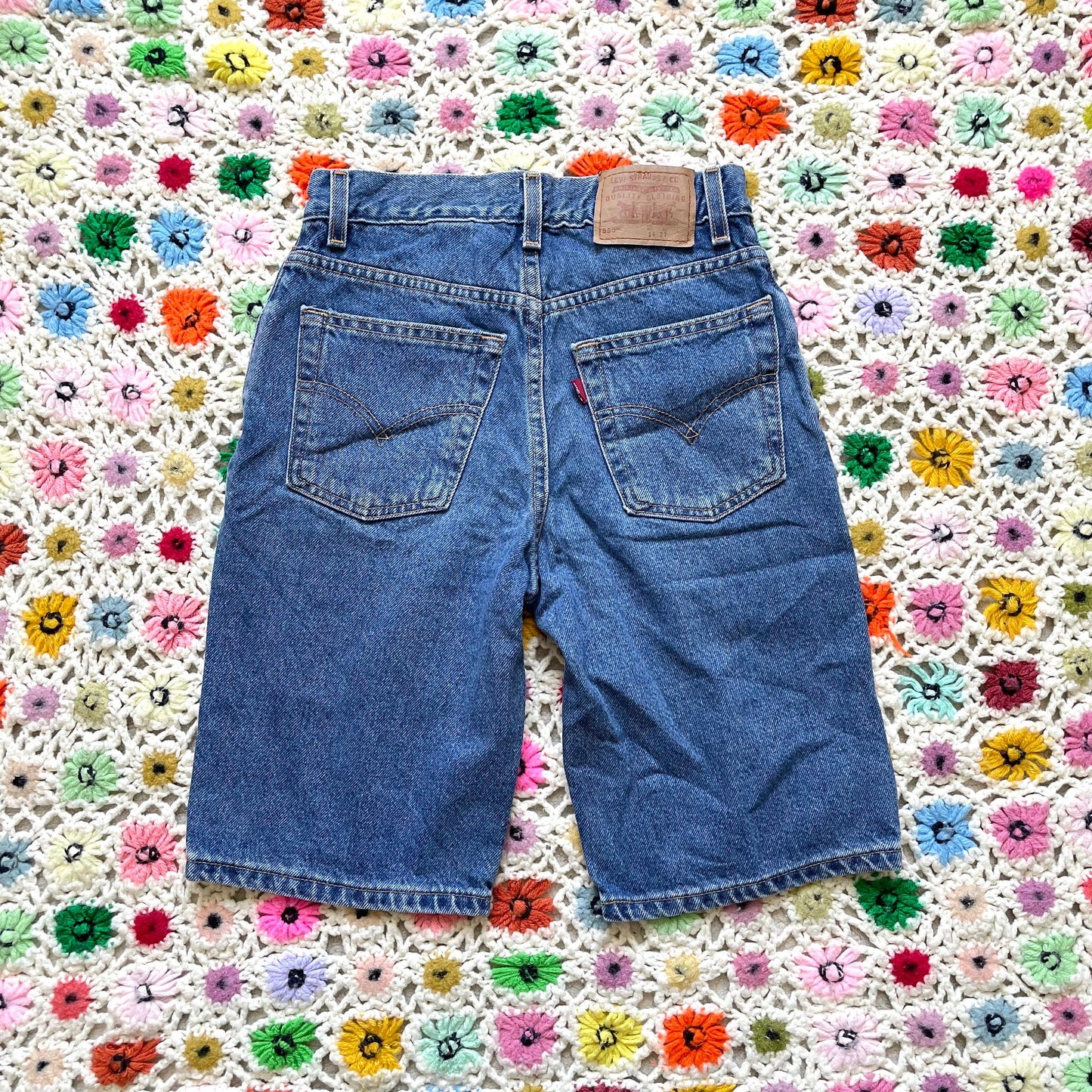 90S Y2K Kids Youth Adult XXS Vintage Levi’S 550 Relaxed Fit Denim Shorts Jorts / Regular 14 W24 W25 W26 W27 /