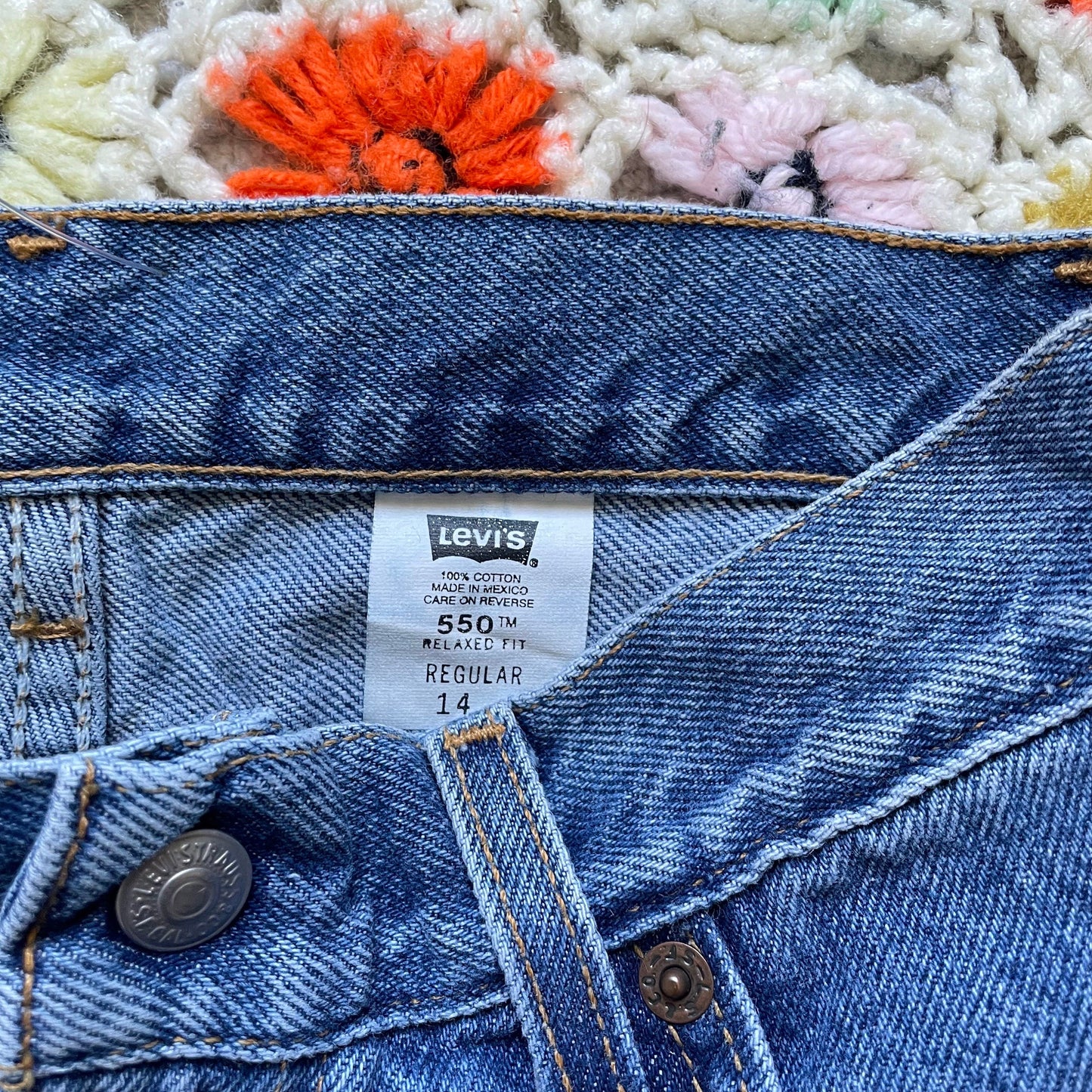90S Y2K Kids Youth Adult XXS Vintage Levi’S 550 Relaxed Fit Denim Shorts Jorts / Regular 14 W24 W25 W26 W27 /