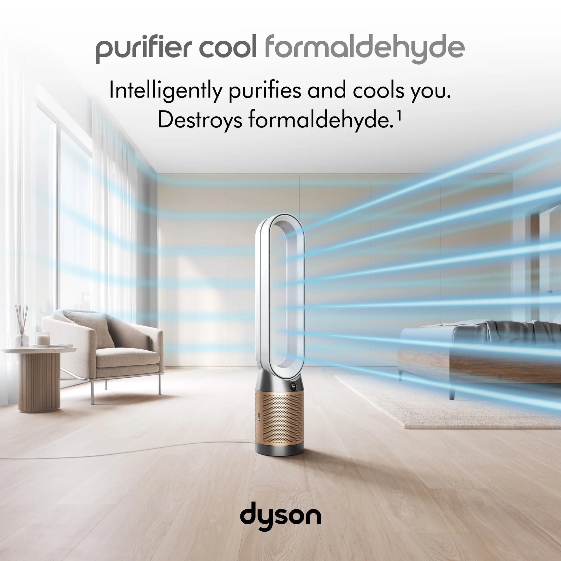 Purifier Cool Fan Formaldehyde™ TP09 | Nickel/Gold