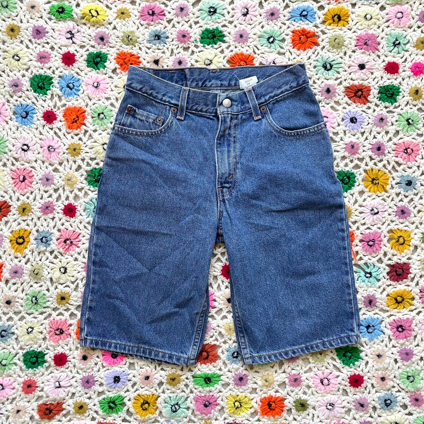 90S Y2K Kids Youth Adult XXS Vintage Levi’S 550 Relaxed Fit Denim Shorts Jorts / Regular 14 W24 W25 W26 W27 /